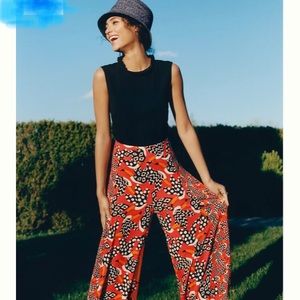 Anthropologie Black Ruffled Top size M